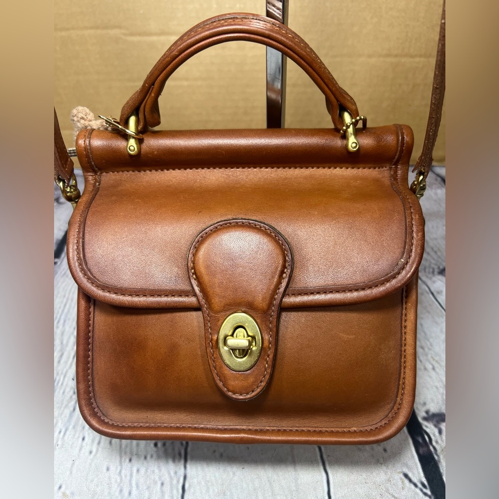 Vintage Coach 9023 Winnie Bag British Tan Leather Limited Edition So Cute!
